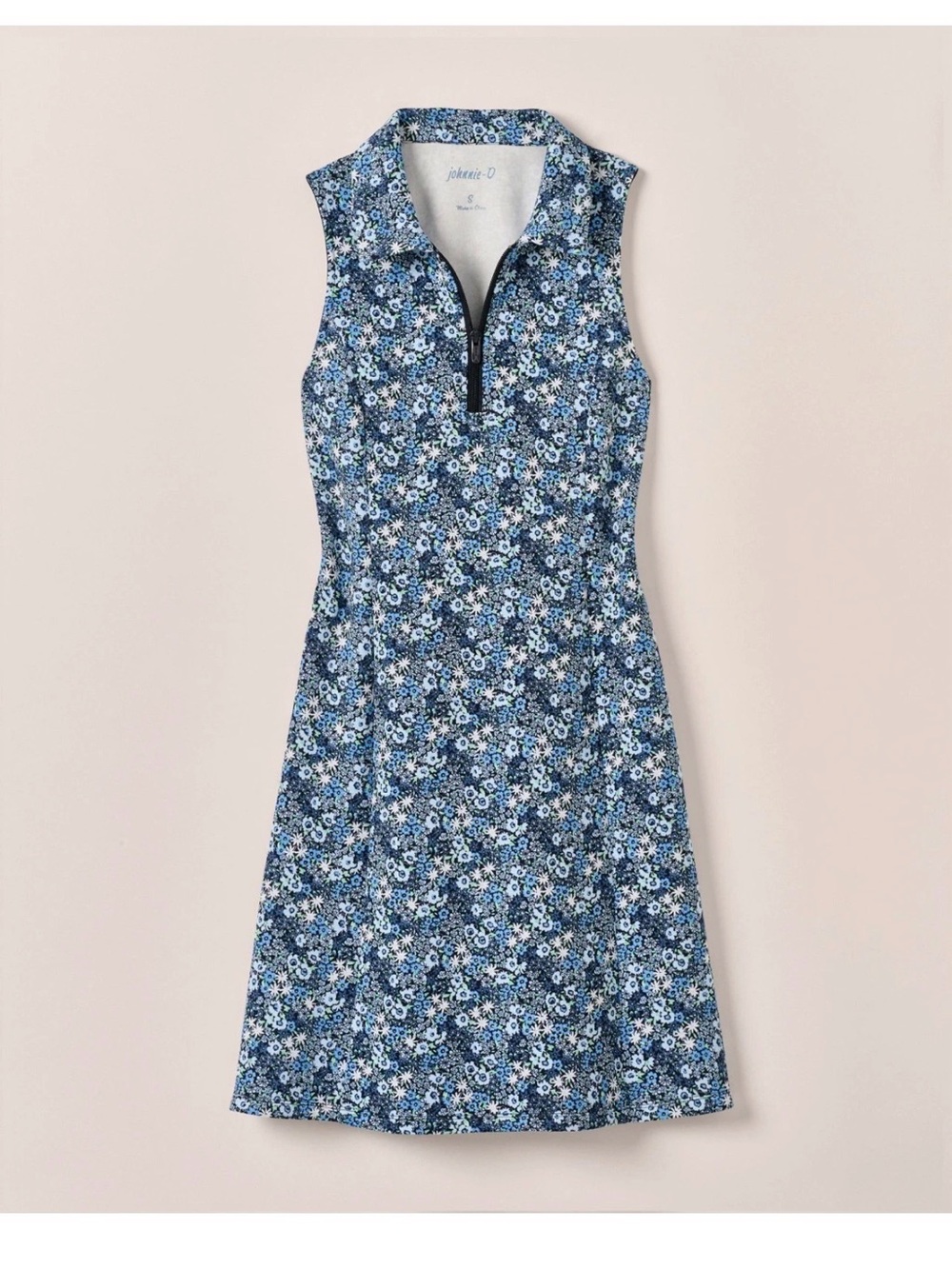 NWT $148 johnnie-O  Navy  Sleeveless Polo Dress sz XS golf tennis